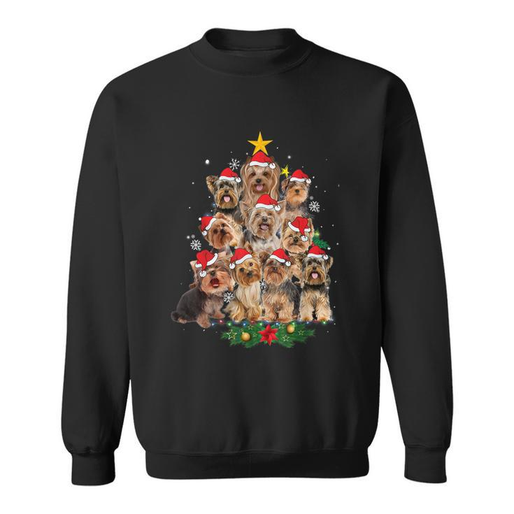 Yorkie Christmas Tree Funny Xmas Gifts For Yorkie Dog Lover Tshirt Sweatshirt