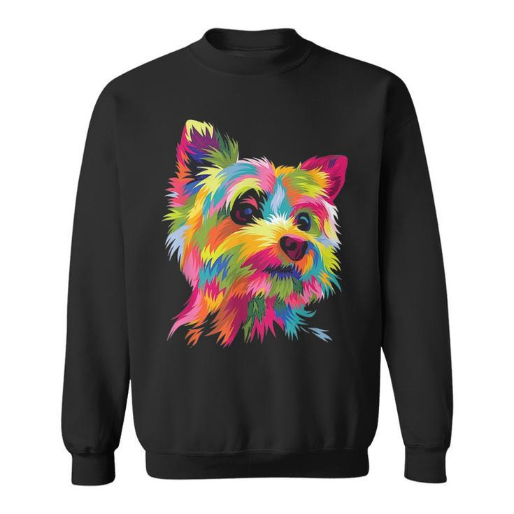 Yorkshire Terrier Funny Yorkie Pop Art Popart Dog Gift Sweatshirt