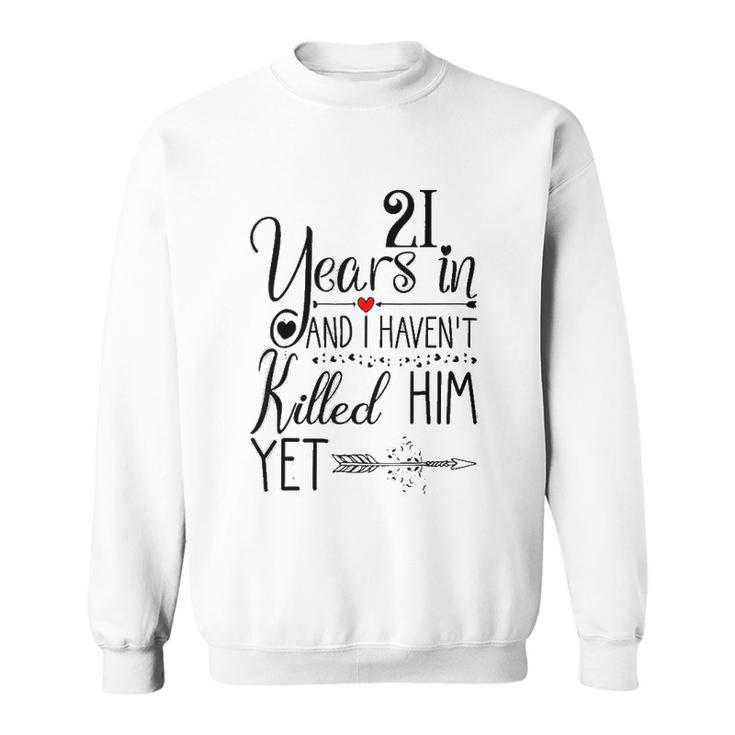 21St Wedding Anniversary Gift For Her 21 Years Of Marriage Men Women Sweatshirt Graphic Print Unisex