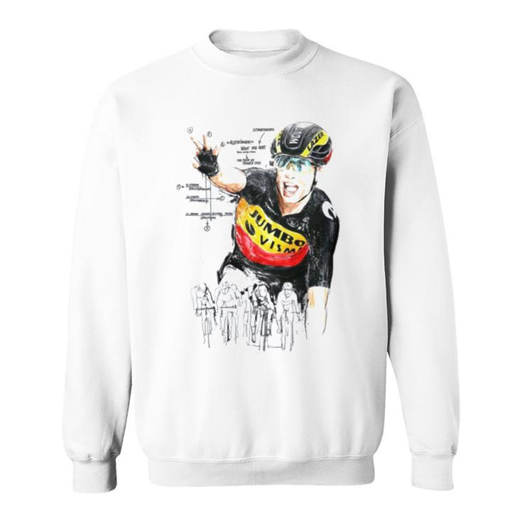 Aesthetic Design Wout Van Aert Sketch Pro Cyclist Sweatshirt