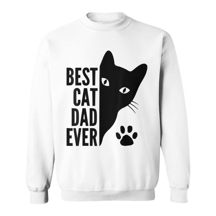 Best Cat Dad Ever Funny Cat Fathers Day Dad Kitty Lovers  Sweatshirt