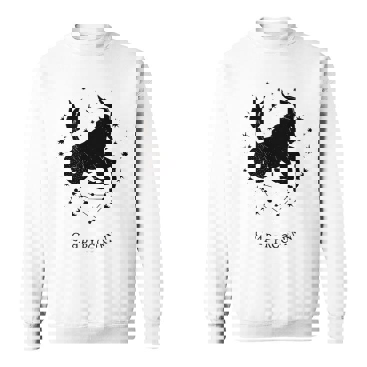 Black Capricorn Zodiac Sign Sweatshirt