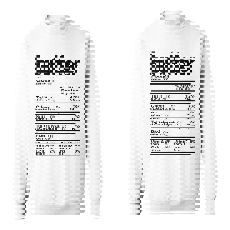Butter Nutrition Facts Funny Thanksgiving Christmas Food T-Shirt Butter Nutrition Facts Funny Thanksgiving Christmas Food T-Shirt