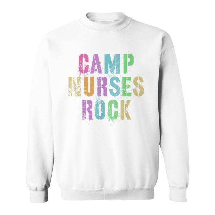 Camp Nurses Rocks Funny Camping Medical Crew Sweatshirt