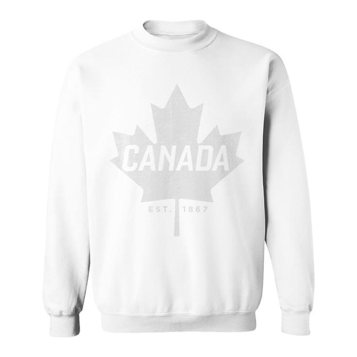 Canada Maple Leaf  - Canada Est 1867 Vintage Sport  Sweatshirt