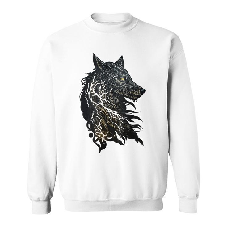 Celtic Fenrir Wolf Of Odin Vikings Nordic Themed Mythology  Sweatshirt