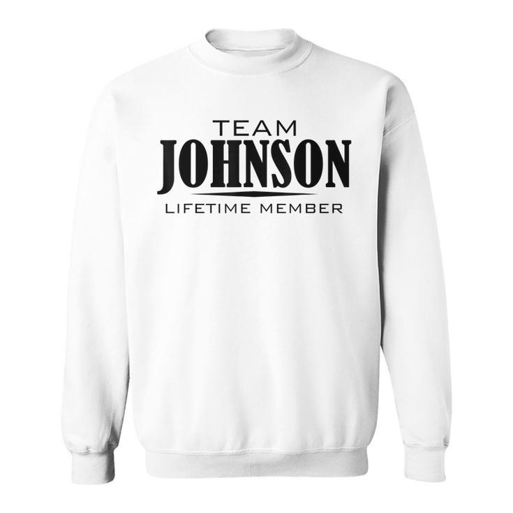 Cornhole Team Johnson Family Last Name Top Lifetime Member  Men Women Sweatshirt Graphic Print Unisex