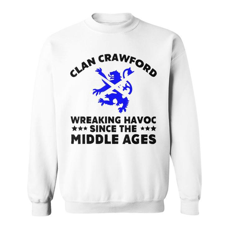 Crawford Scottish Kilt Family Clan Scotland Name  Men Women Sweatshirt Graphic Print Unisex