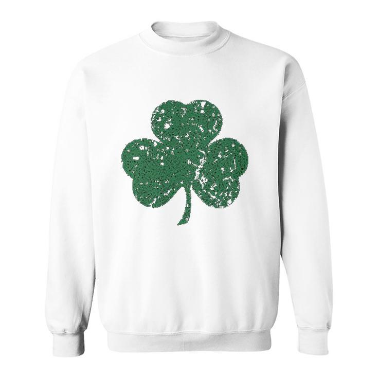 Faded Shamrock Lucky Clover St Patricks Day Men Women Sweatshirt Graphic Print Unisex