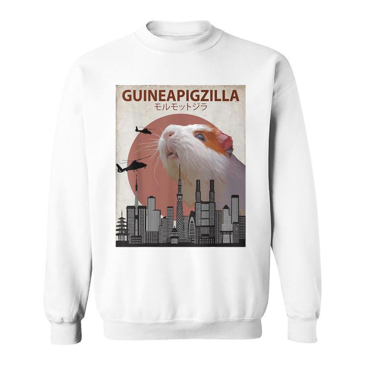 Guineapigzilla Funny Guinea Pig T-Shirt Gift Men Women Sweatshirt Graphic Print Unisex