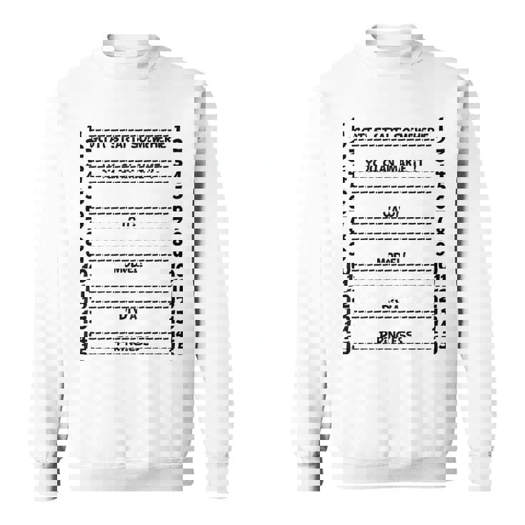 Hair Length Check Measurement Backprint Back  Sweatshirt