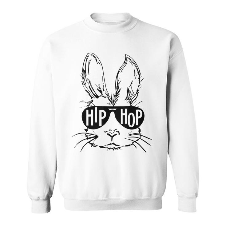 Hip Hop Bunny With Sunglasses Easter Hippity Rabbit Funny  Sweatshirt