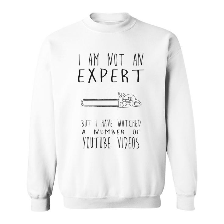 I Am Not An Expert But I Have Watched A Number Of Youtube Videos Shirt Men Women Sweatshirt Graphic Print Unisex