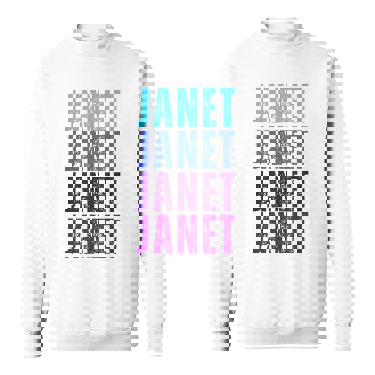 I Love Janet Modern Pattern First Name Janet Sweatshirt