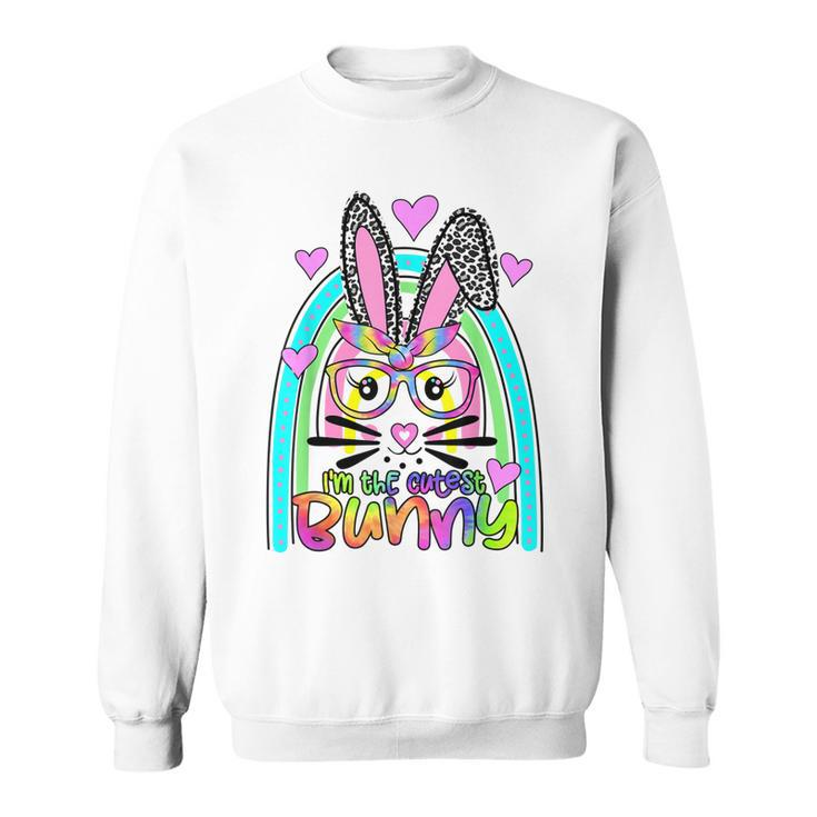Im The Cutest Bunny Leopard Matching Family Easter Day Sweatshirt