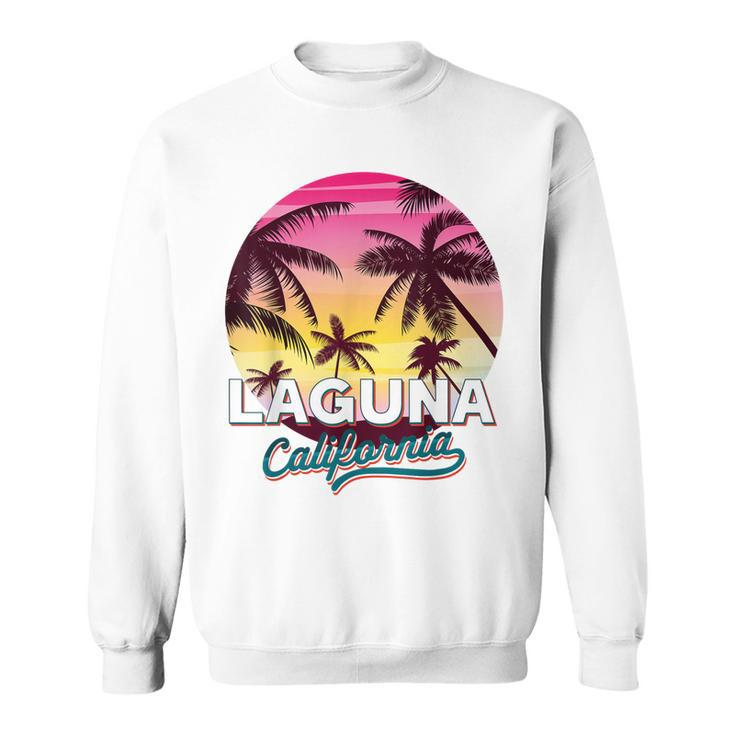 Laguna California Palm Tree Beach Summer Vacation Sunset  Sweatshirt