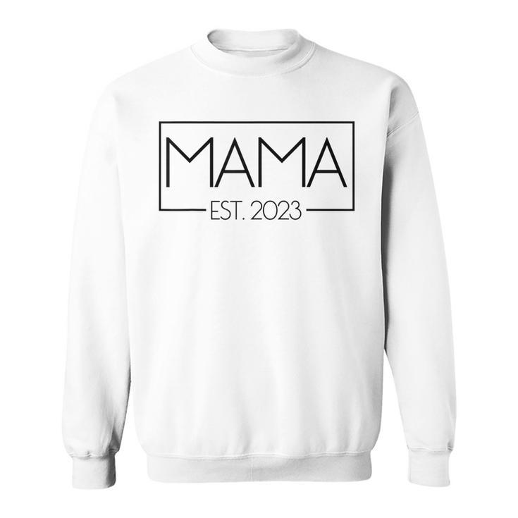 Mama Est 2023 Werdende Mutter Schwangere Geschenk Neue Mama Sweatshirt