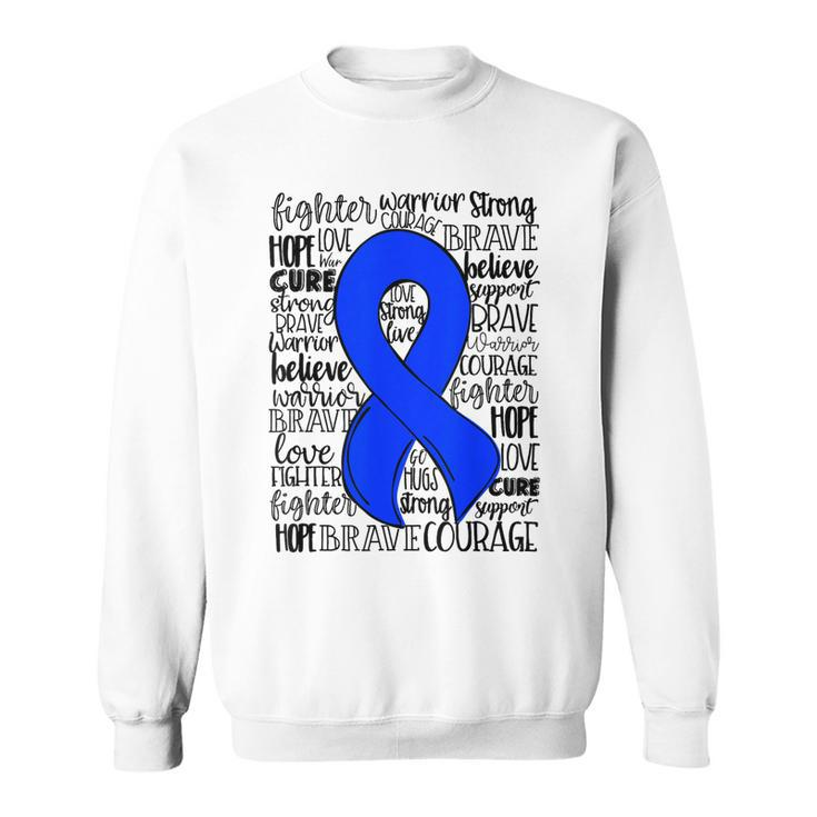 MeCfs Chronic Fatigue Syndrome Blue Ribbon Hope Love Cure  Sweatshirt