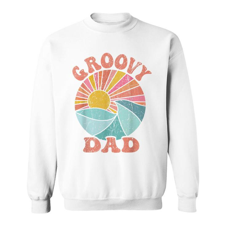 Mens Groovy Dad 70S Aesthetic Nostalgia 1970S Retro Dad  Sweatshirt