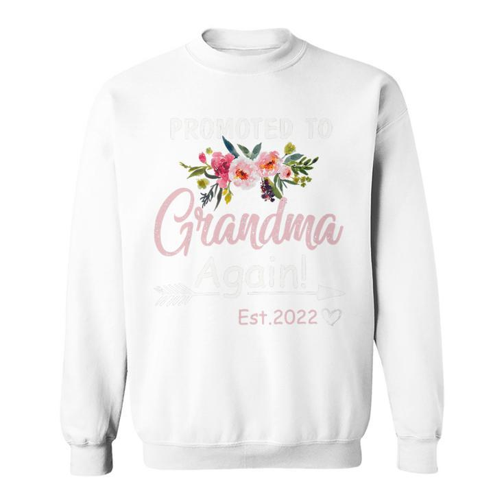 Mother Womens Promoted To Grandma Again 2022 Mothers Day Mom Sweatshirt