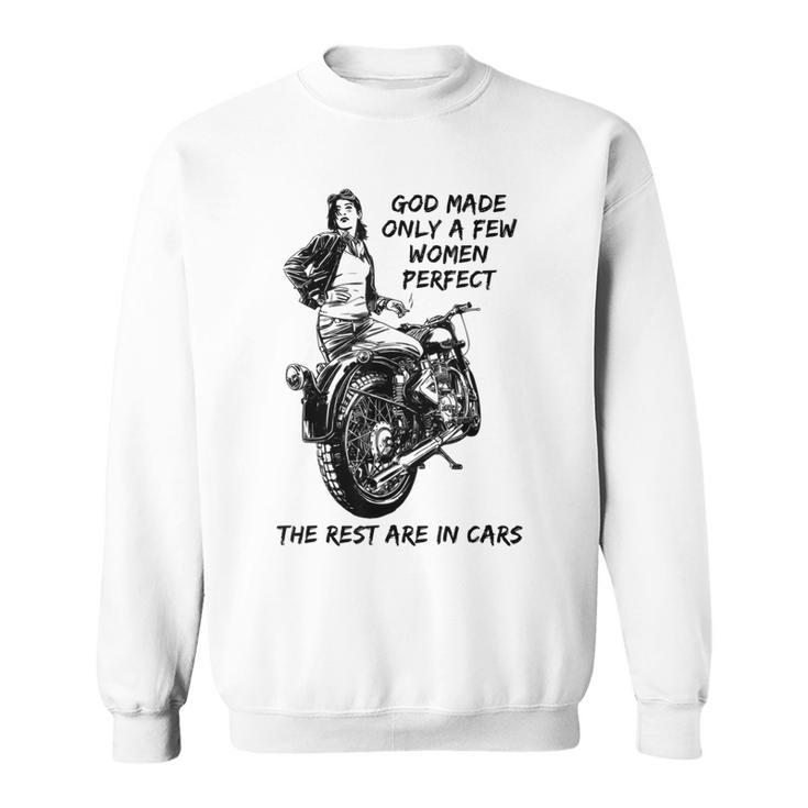 Motorrad Fahrerin Babe Lady Vintage Retro Bikerin Biker Sweatshirt