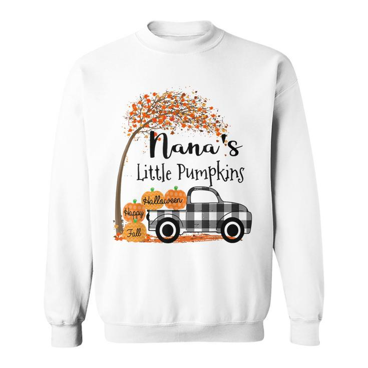 Nana Little Pumpkins - Fall Pumpkin Lovers Thanksgiving Men Women Sweatshirt Graphic Print Unisex