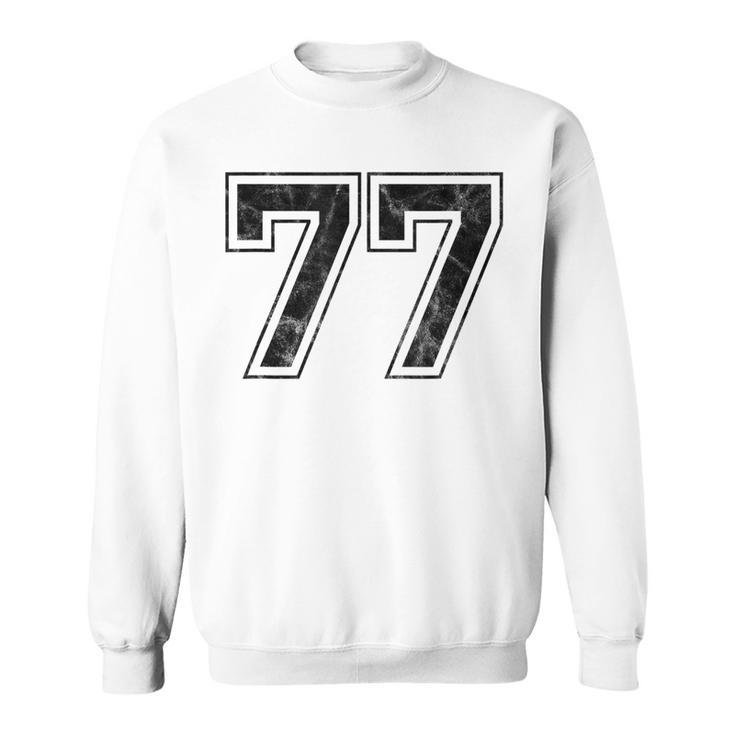 Number 77  Men Women Sweatshirt Graphic Print Unisex