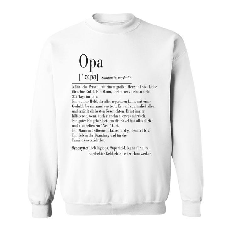 Opa Definition Sweatshirt, Herren Spruch für Großvater