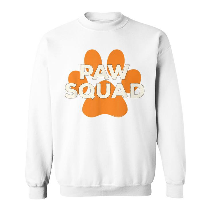 Paw Squad Orange Dog Cat Paw Print Animal Rescue Team Sweatshirt