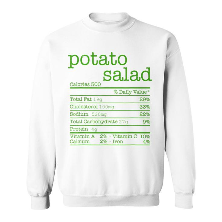 Potato Salad Nutrition Facts Funny Thanksgiving Christmas  V2 Men Women Sweatshirt Graphic Print Unisex