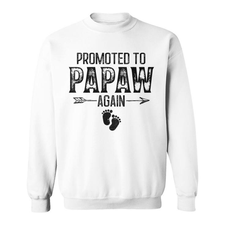 Promoted To Papaw Again Vintage Fathers Day  For Dad  Sweatshirt