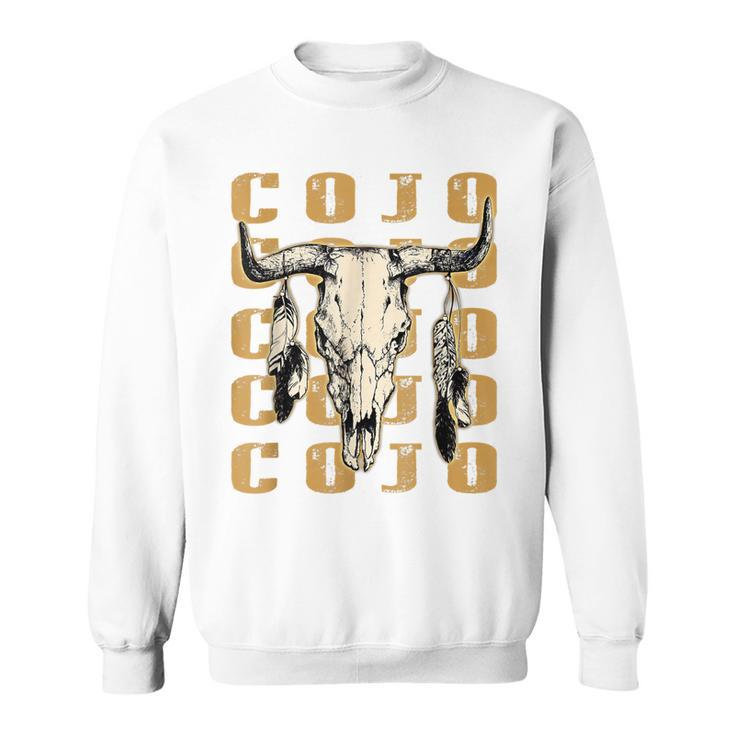 Retro Cojo Bull Skull Music Country 70S  Sweatshirt