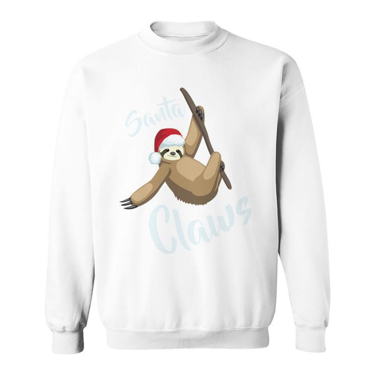 Santa Claws Sloth Christmas Sweatshirt