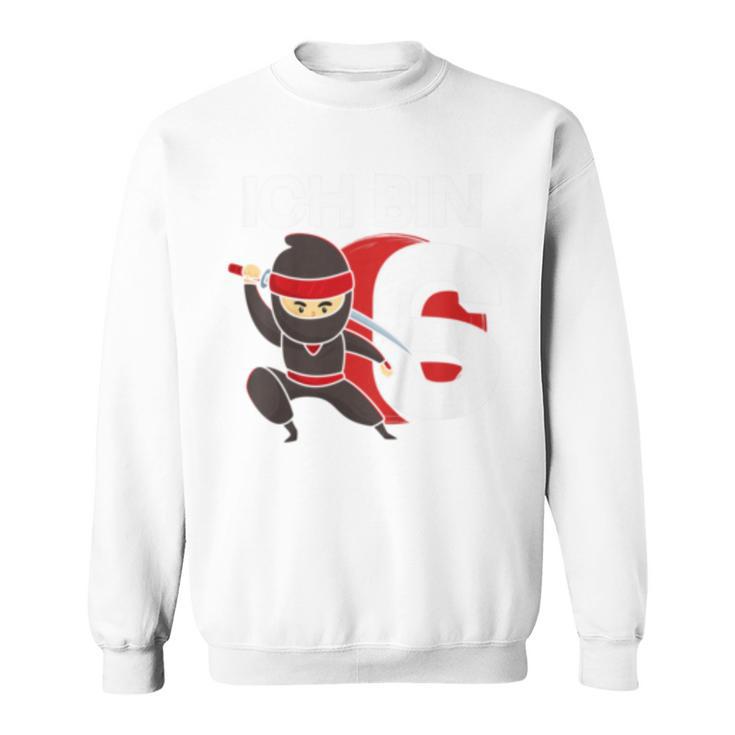 Sechster Geburtstag Ninja Sweatshirt für Kinder, Spaß zum Kindergeburtstag