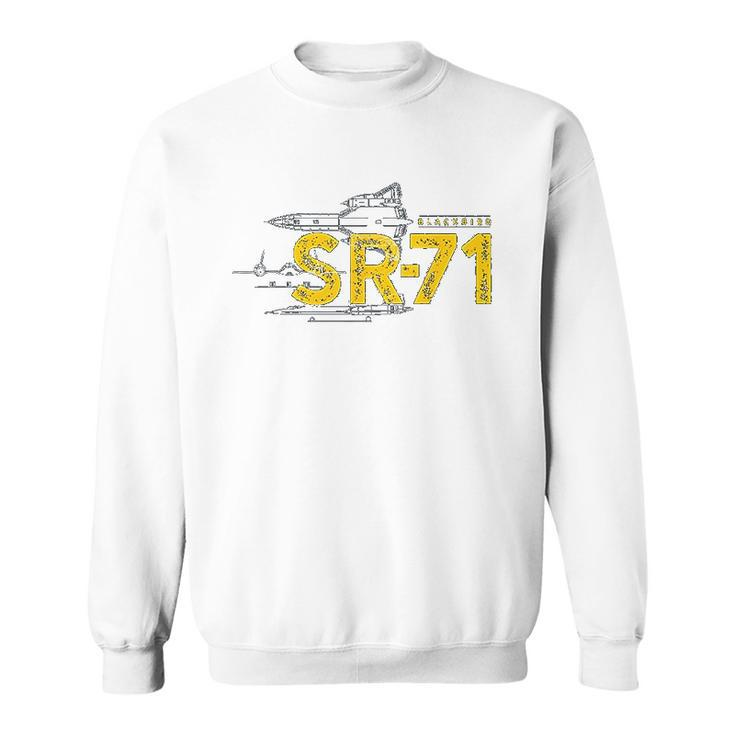 Sr71 Blackbird Air Force Military Jet Men Women Sweatshirt Graphic Print Unisex