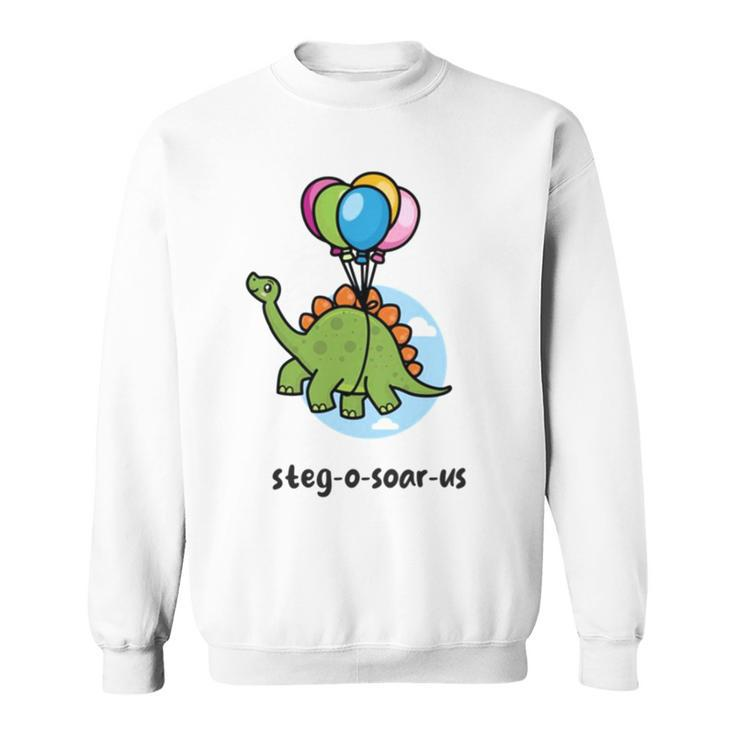 Steg O Soar Us On Light Colors Dinosaur Sweatshirt
