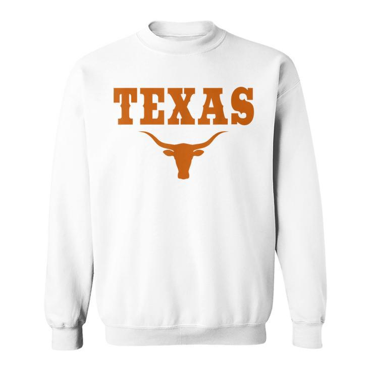 Texas Tx American Bull United States Font  Sweatshirt
