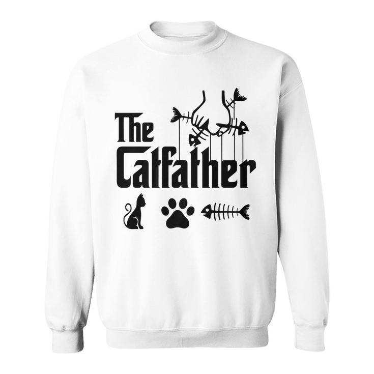 The Catfather Parody Funny Cat Lovers Cat Dad Fathers Day   Sweatshirt