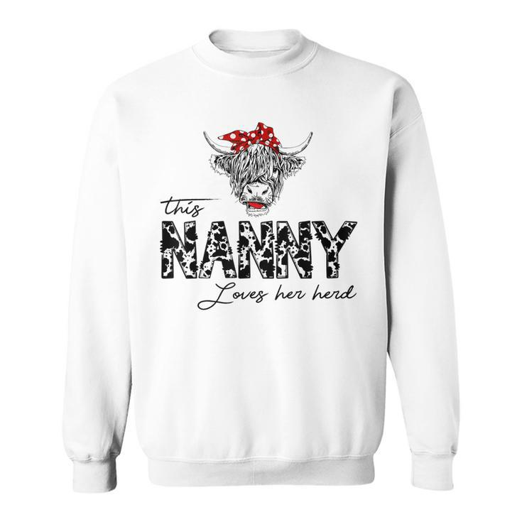This Nanny Loves Her Herd Cowgirl Mothers Day Boys Girls  Sweatshirt