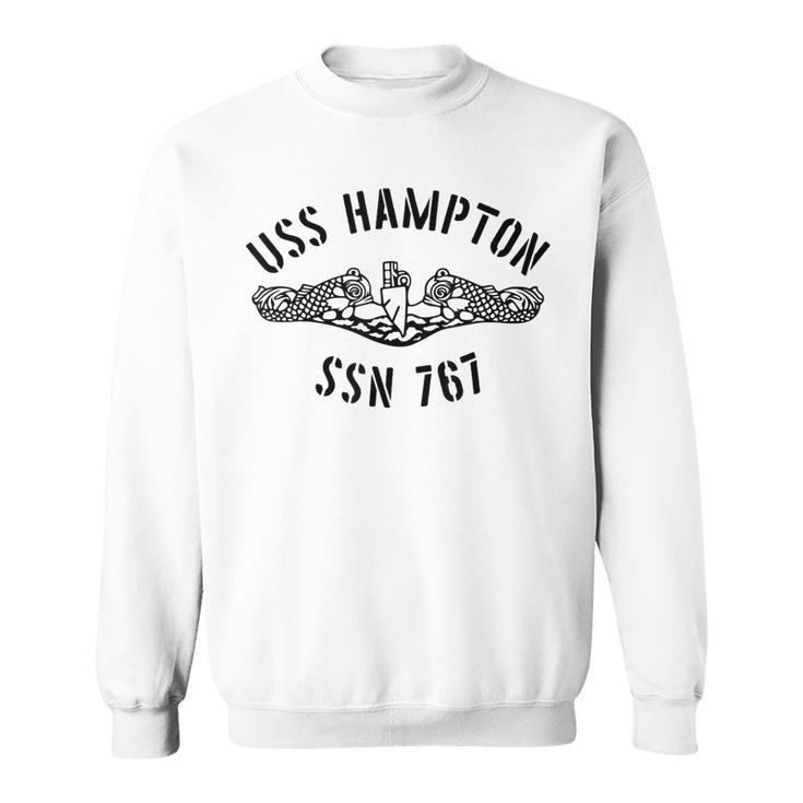 Uss Hampton Ssn 767 Attack Submarine Badge Vintage  Sweatshirt