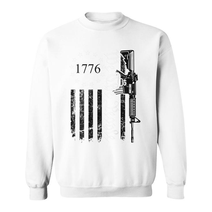 We The People - Gun Rights Ar15 Pro Guns Usa Flag On Back  Sweatshirt