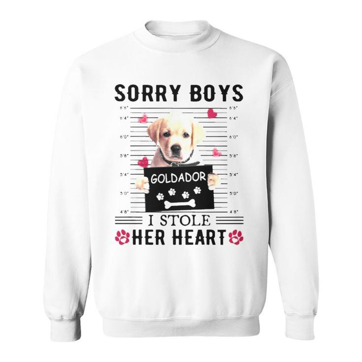 Yellow Goldador Sorry Boys I Stole Her Heart Sweatshirt