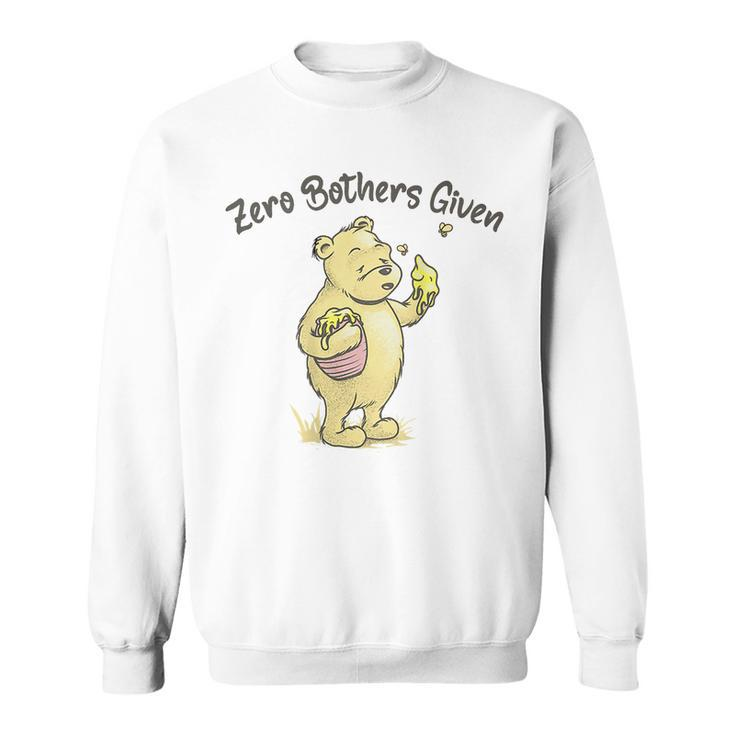 Zero Brothers Given Bear On Back  Sweatshirt