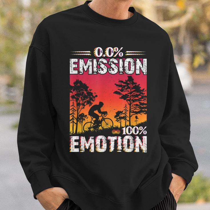 0 Emission 100 Emotion Anti E-Bike Fahrradfahrer Sweatshirt Geschenke für Ihn