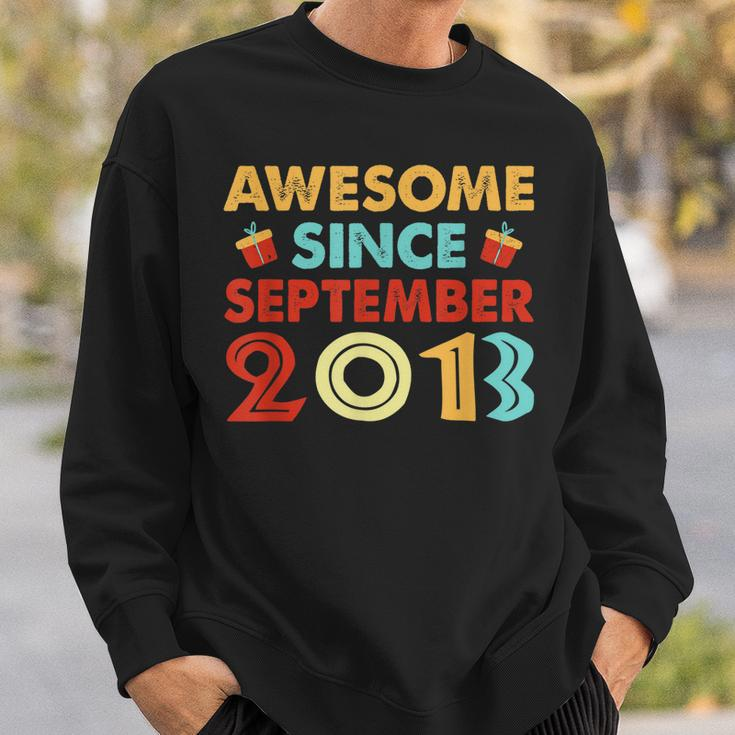 10 Years Old Gift Awesome Since September 2013 10Th Birthday Men Women Sweatshirt Graphic Print Unisex Gifts for Him
