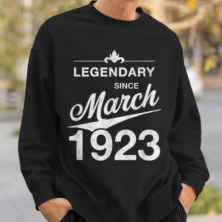 100 Geburtstag 100 Jahre Alt Legendär Seit März 1923 V4 Sweatshirt Geschenke für Ihn