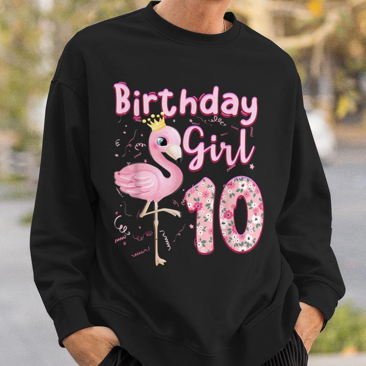 10Th Birthday Girls Flamingo 10 Years Old Tropical Flamingo Sweatshirt Gifts for Him
