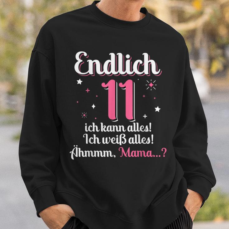 11 Geburtstag Mädchen 11 Jahre Alt Mama Ich Kann Alles Sweatshirt Geschenke für Ihn