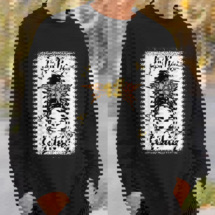 13Th Birthday Decorations Girl Messy Bun 13 Years Old Bday Sweatshirt Gifts for Him