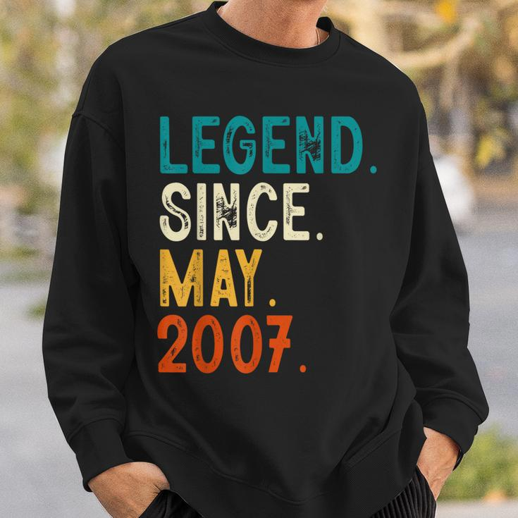 16 Year Old Legend Since May 2007 16Th Birthday Sweatshirt Gifts for Him